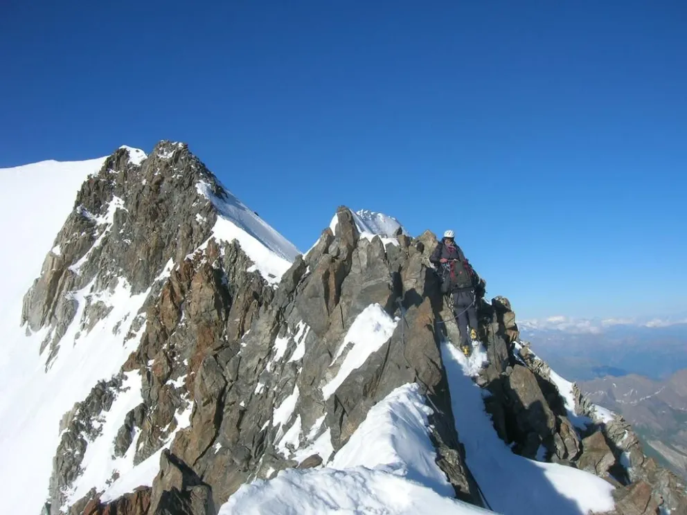 El lugar donde fue encontrado el montañista