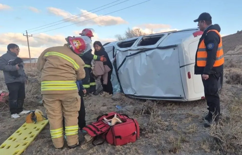 Así quedó el automóvil después del accidente / Foto Económicas Bariloche