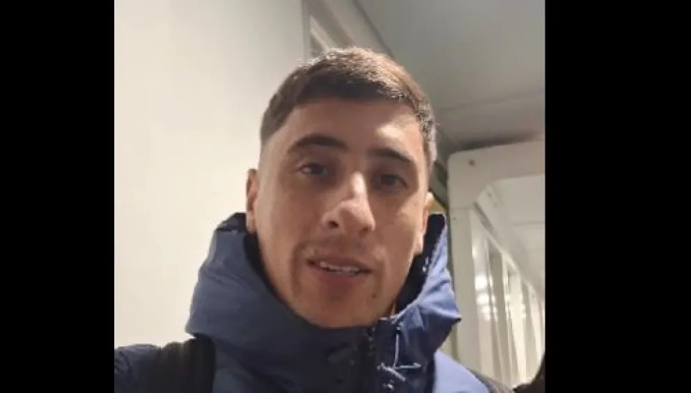 Llegó el 9 de Boca a Bariloche (video: Miguel Ortega)