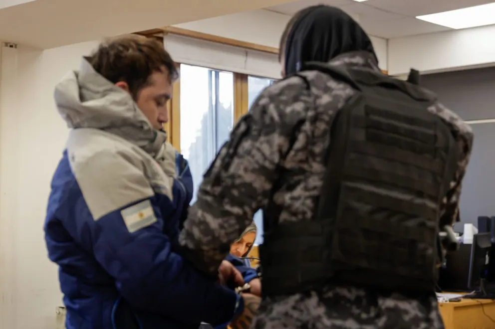 Almonacid en el banquillo de los acusados. (Foto Eugenia Neme)