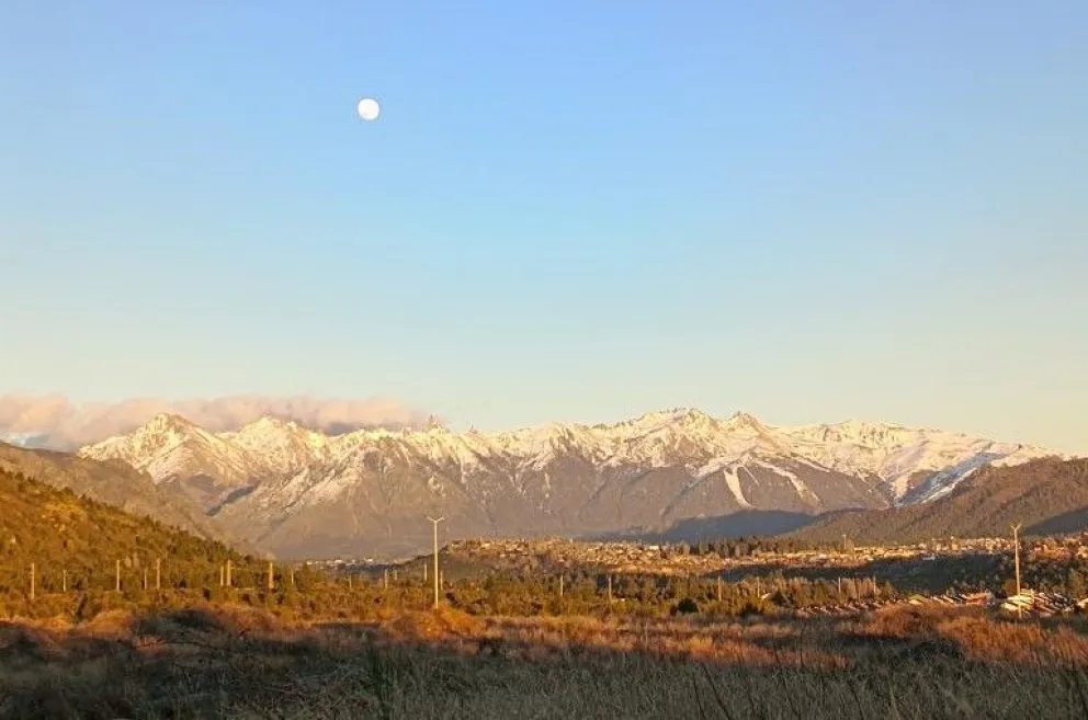 Así comenzó el sábado en Bariloche (foto; gentileza Lu Barria) 
