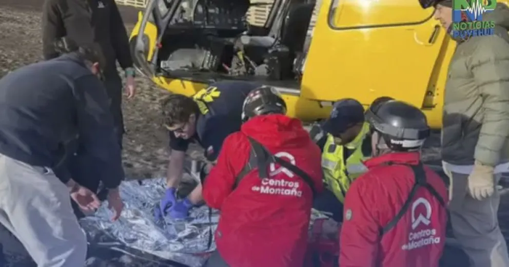 El rescate del joven accidentado.