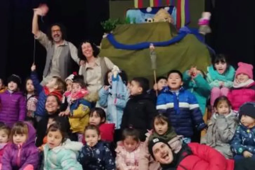 Una de las funciones presentadas fue "Barriletes de Libertad", de la compañía Vuelta al Aire.