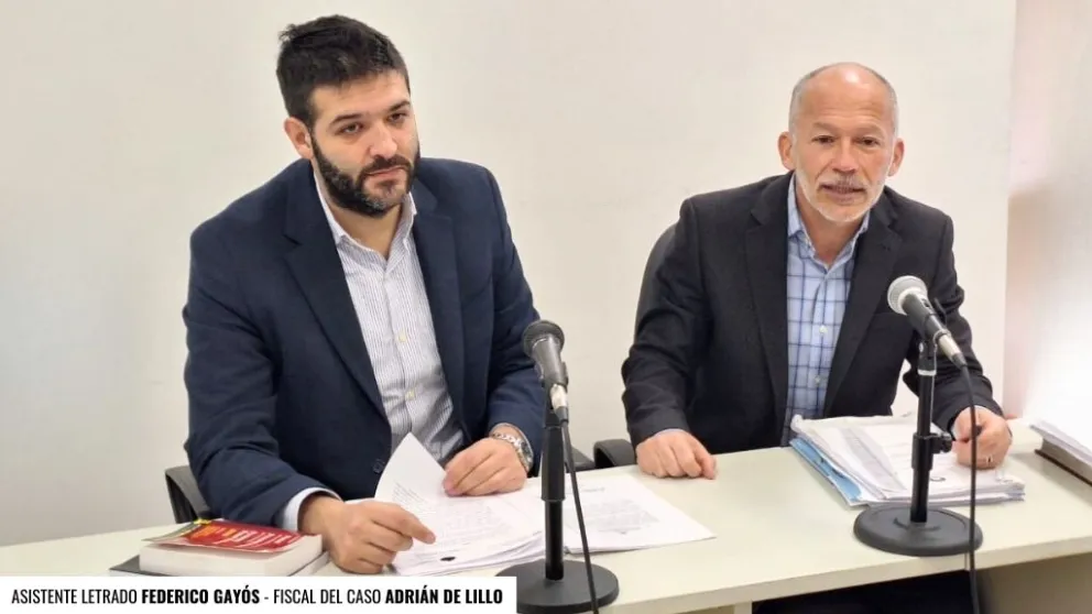 El fiscal del caso Adrián De Lillo y el asistente letrado Federico Gayós / Foto mpfneuquen
