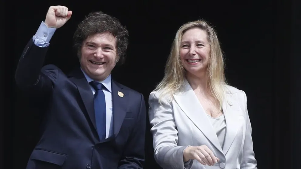 Javier y Karina Milei. 