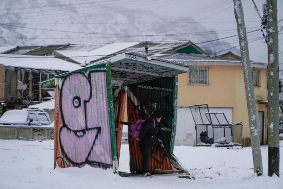Frío, nieve y alerta por lluvias para esta semana en Bariloche (fotos: Facundo Pardo) 
