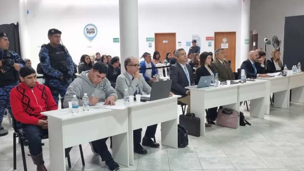 Escena de la audiencia ante la Cámara de Apelaciones de Esquel. 