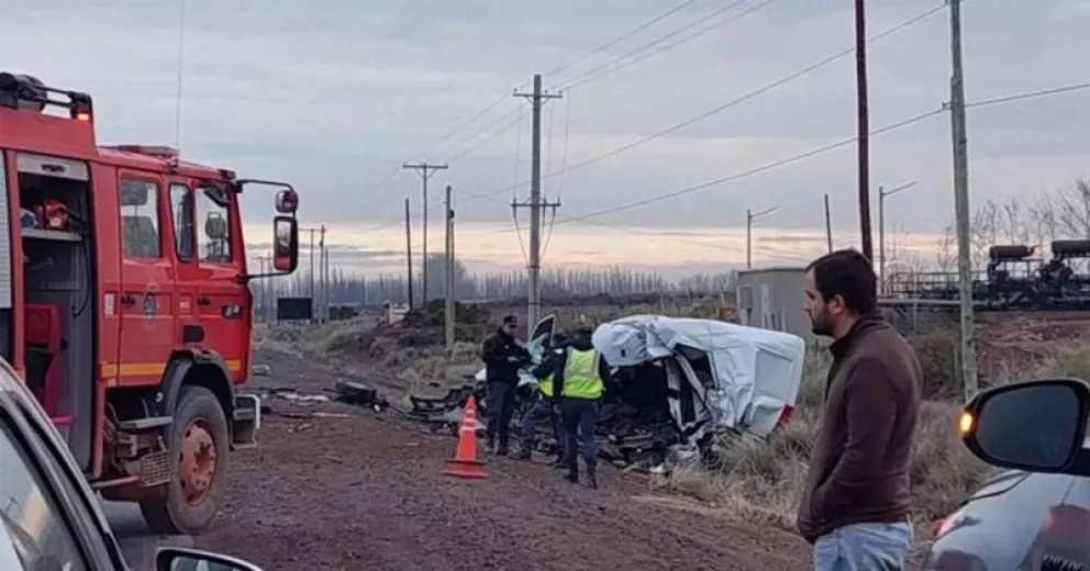 El choque fue frontal entre ambos vehículos.