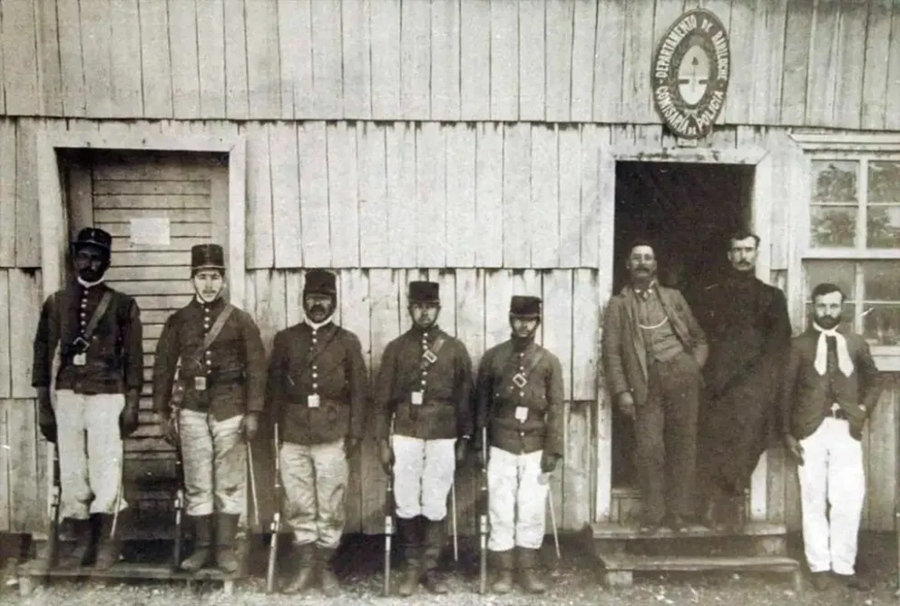 La comisaría de Bariloche en 1919. Foto: Archivo del diario "Río Negro".