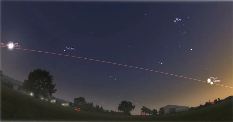 Habrá que madrugar este domingo para ver el fenómeno en el cielo. Foto: gentileza