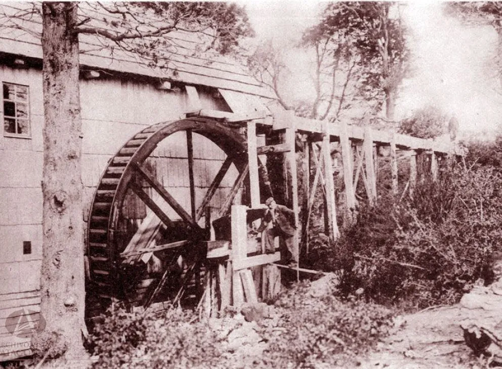 El molino que le dio nombre al arroyo, alrededor de 1908.