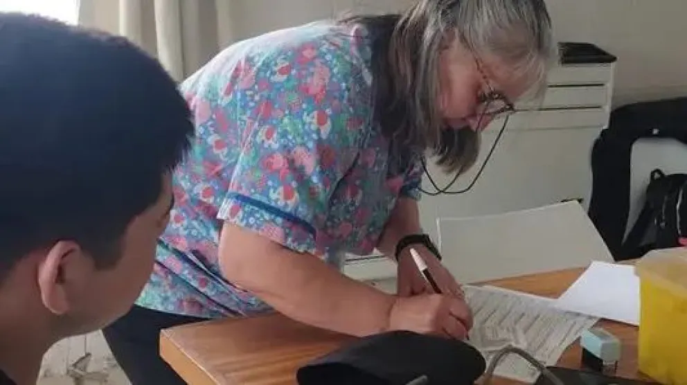 En Bariloche,  se aplicaron 120 vacunas. Foto: gentileza