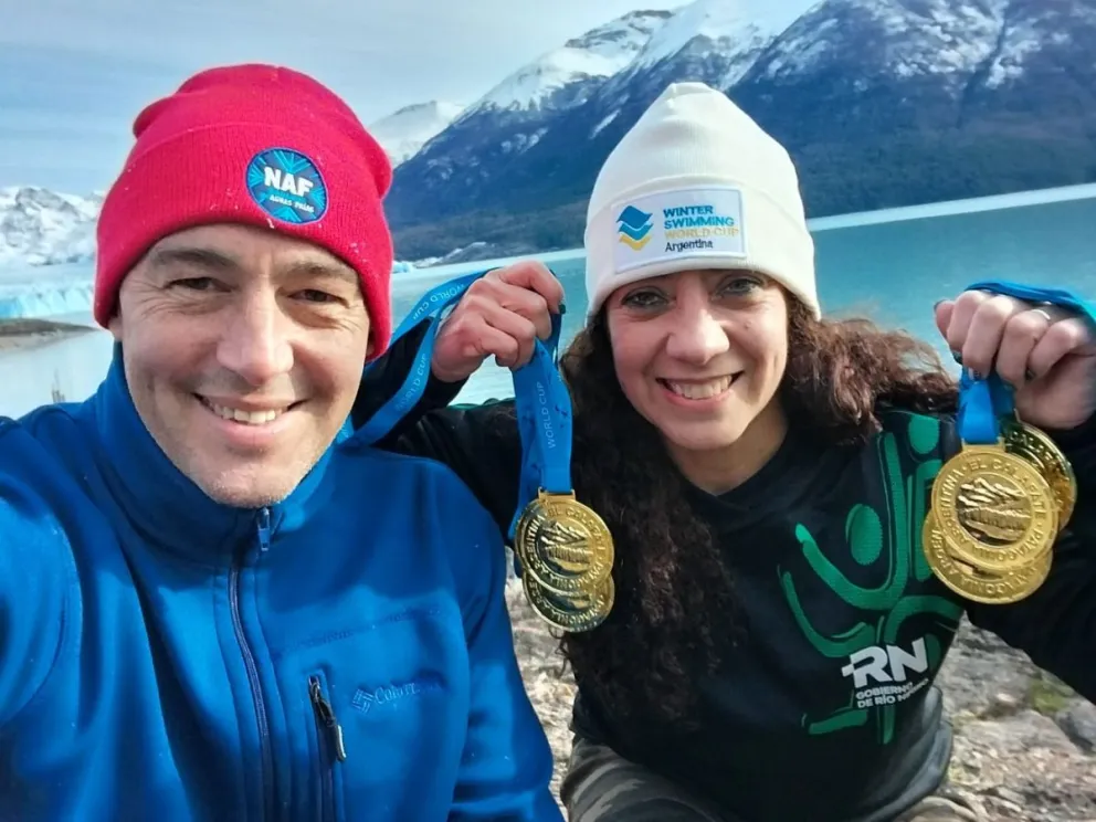 Representaron a Bariloche de la mejor manera en la Copa del Mundo de Aguas Frías (Fotos gentileza) 