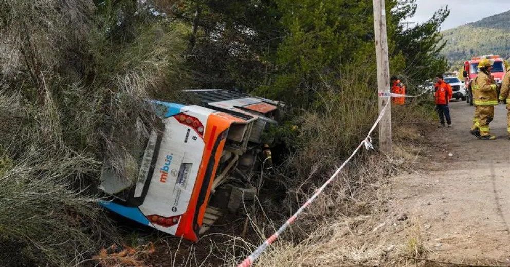 Estado del micro camino al centro de esquí. Fotos de Eugenia Neme.