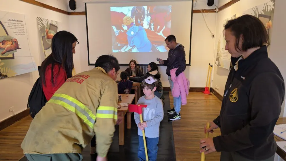 Hasta se puede visitar la exposición interactiva del Parque Nacional en el Centro Cívico de Bariloche. Foto: gentileza