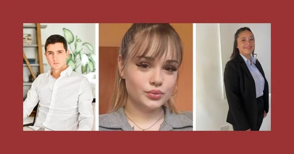 Estos son los candidatos a a encabezar la Defensoría del Pueblo de Bariloche (de izq. a der.): Lihue Bariggi, Mariana Minuth y Dahiana Vargas de la Fuente