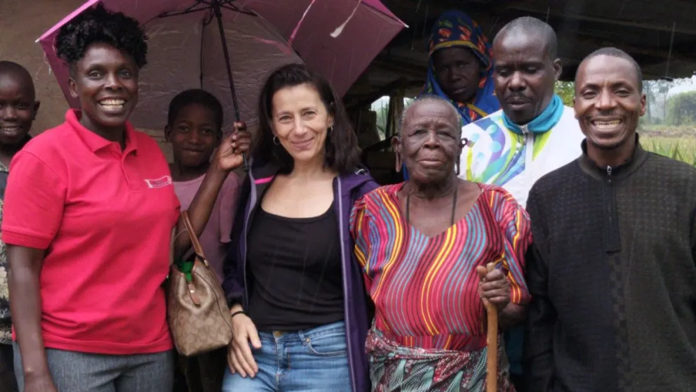 Paula y sus colegas keniatas y ugandeses.