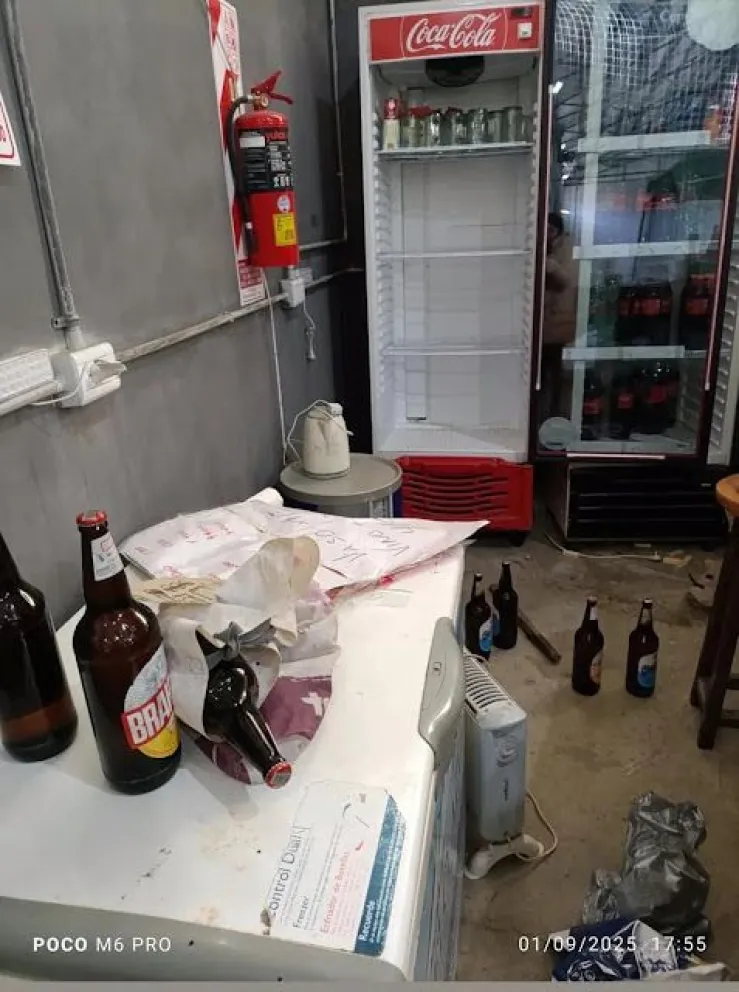 El hecho sucedió en un espacio destinado a la práctica de fútbol.