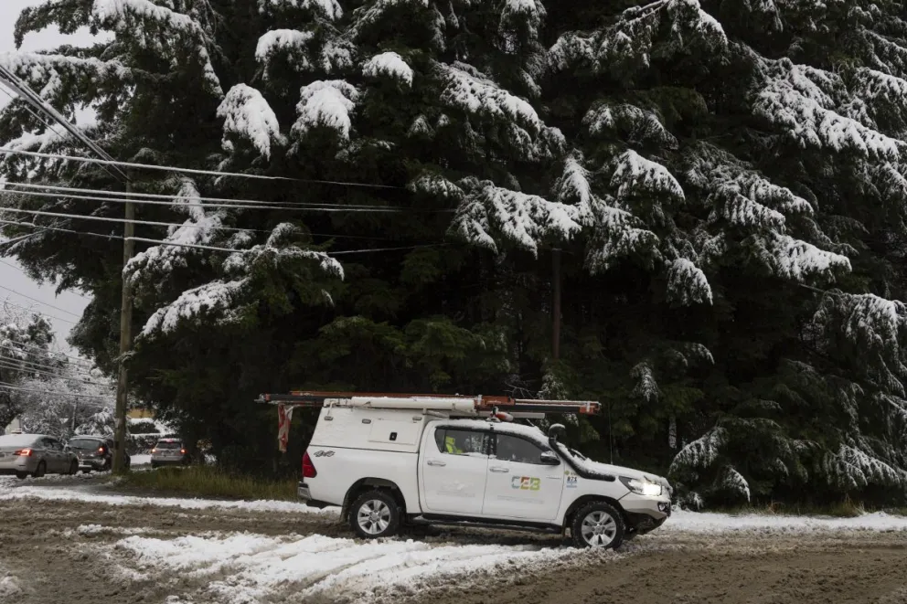 Importante nevada en la ciudad provocó cortes de luz durante el día. Foto: Eugenia Neme 
