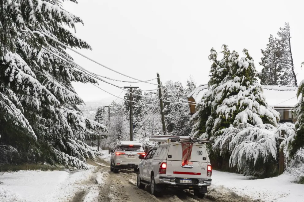 La nevada fue bajando en intensidad. Foto de Eugenia Neme.