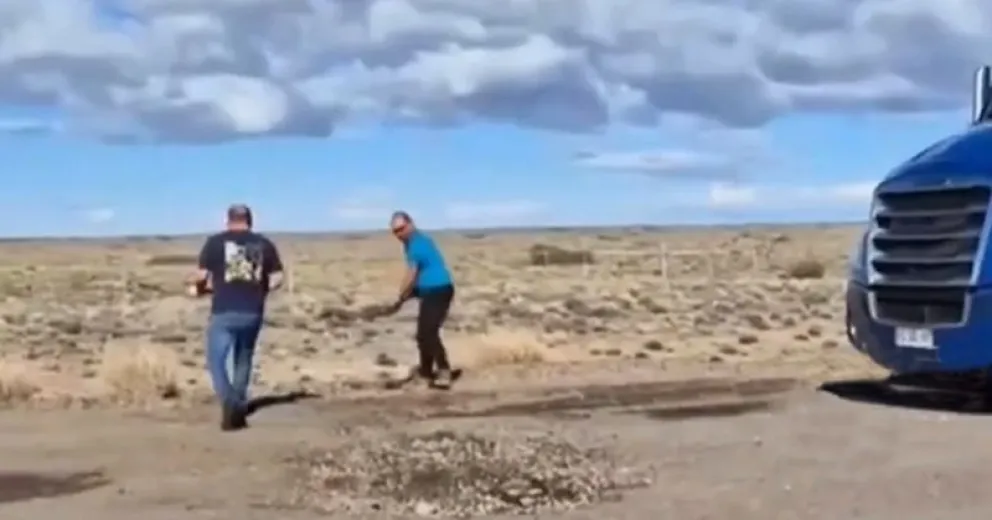 Los camioneros sobre Ruta 40.