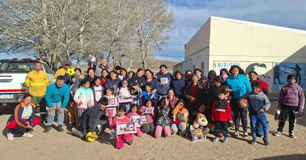 Hermoso festejo con la comunidad del paraje rionegrino.