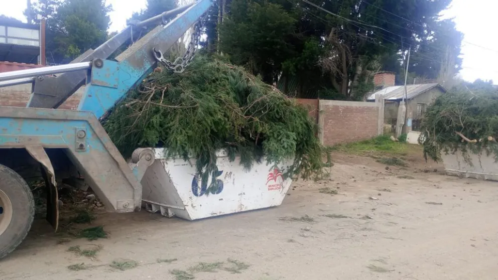 A sacar los residuos grandes de los hogares y patios. 