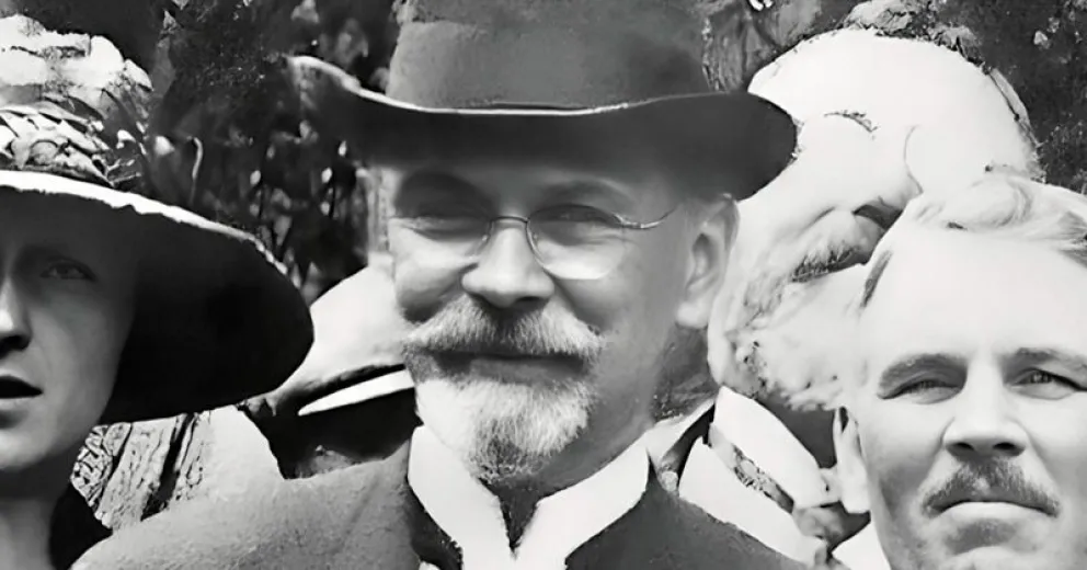 Wiederhold en el homenaje que le prodigaron en 1925. Gentileza: Claudio Vargas Ojeda.