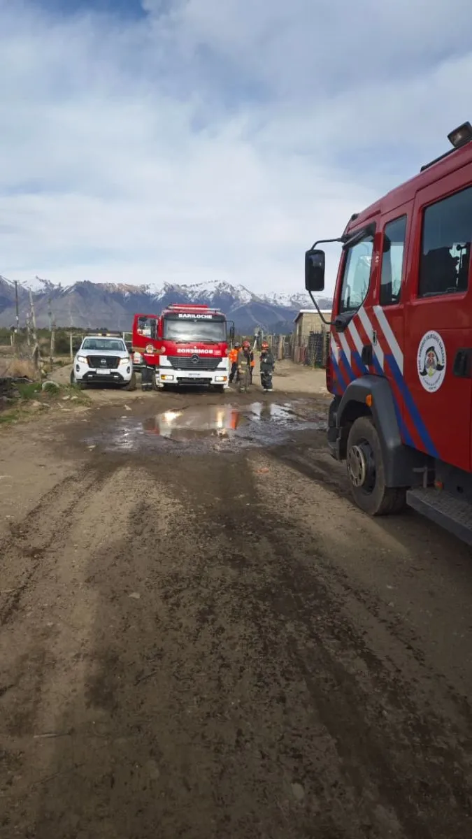 Bomberos en el lugar