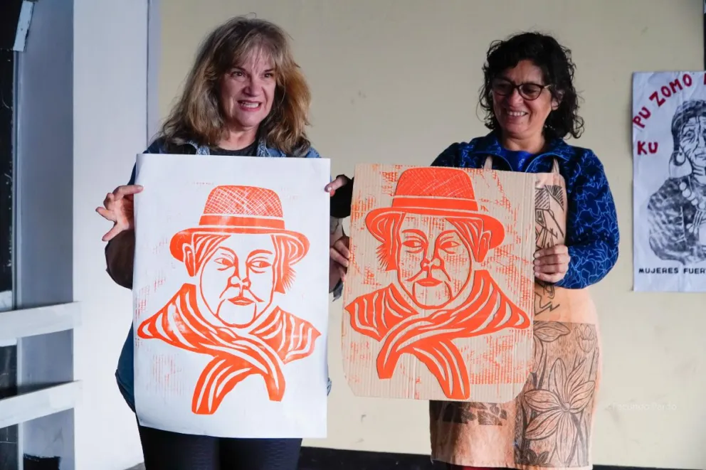 Docencia y arte en estampado (fotos: Facundo Pardo).