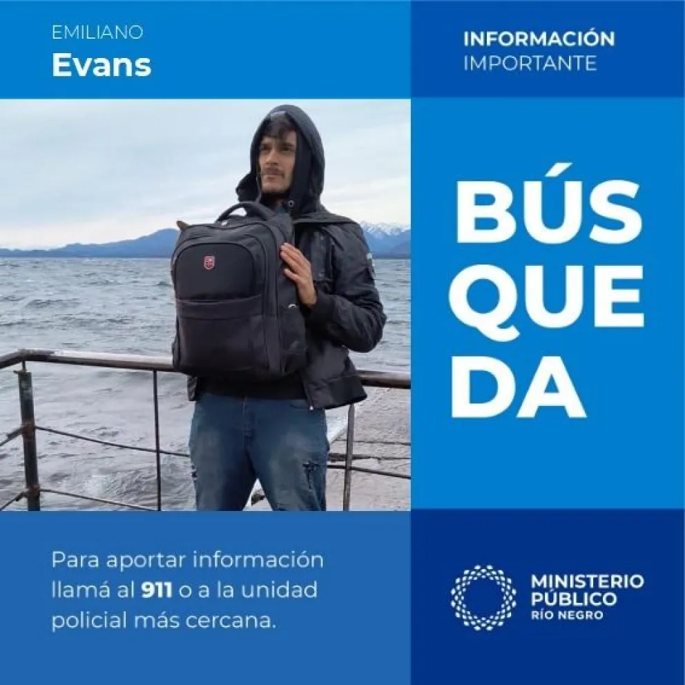 Aún sin novedades de Emiliano Evans. 