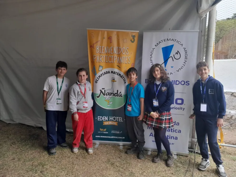 Pequeños amantes de las matemáticas representaron a Bariloche. Foto: gentileza.