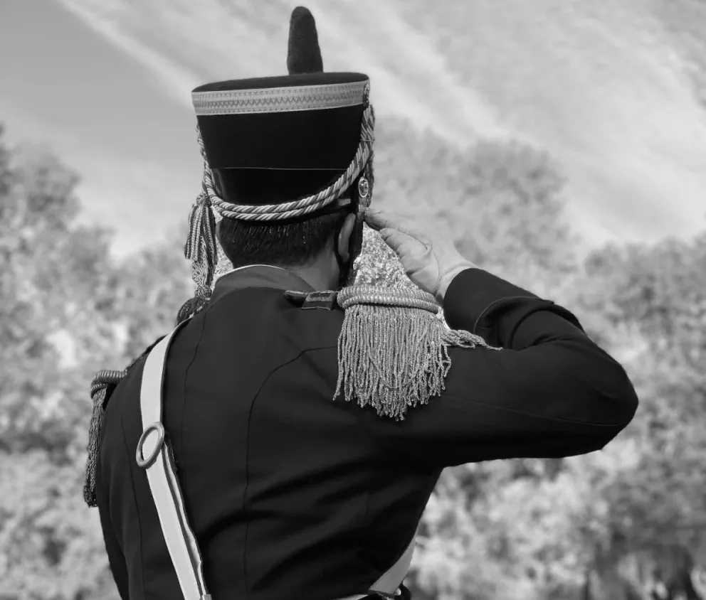 El Regimiento de Granaderos a Caballo “General San Martin” despidió al cabo Rivas.