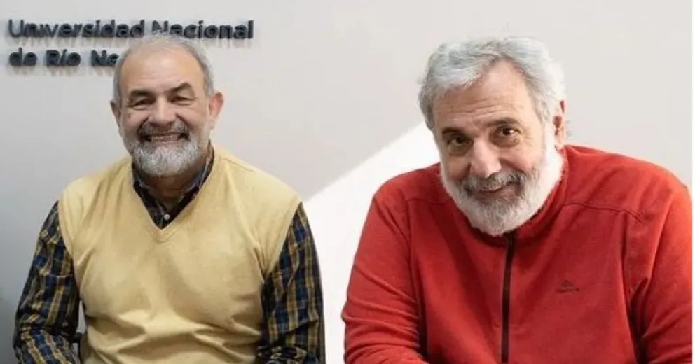 El rector de la UNRN, Anselmo Torres, junto a Luis Vivas. Foto de Instagram.