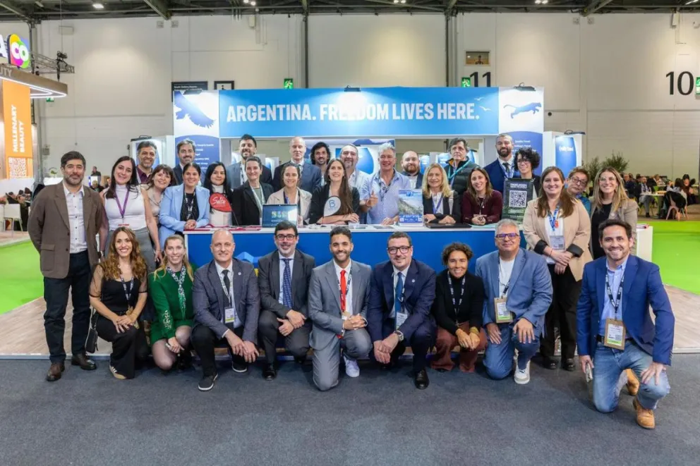 El stand argentino tiene varios protagonistas que difunden su oferta turística.