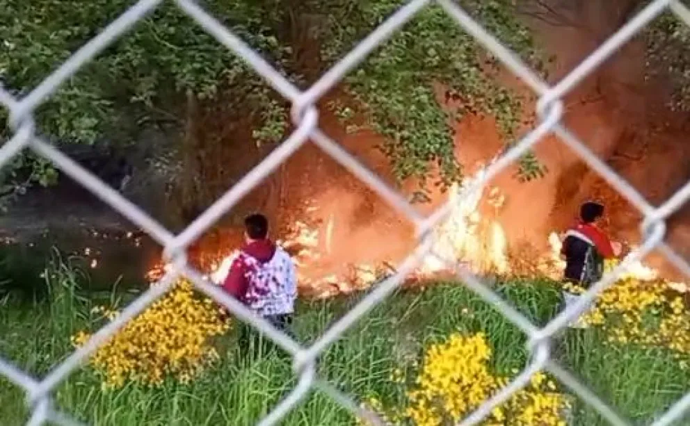 Afirman que el incendio habría sido provocado por un grupo de jóvenes. 