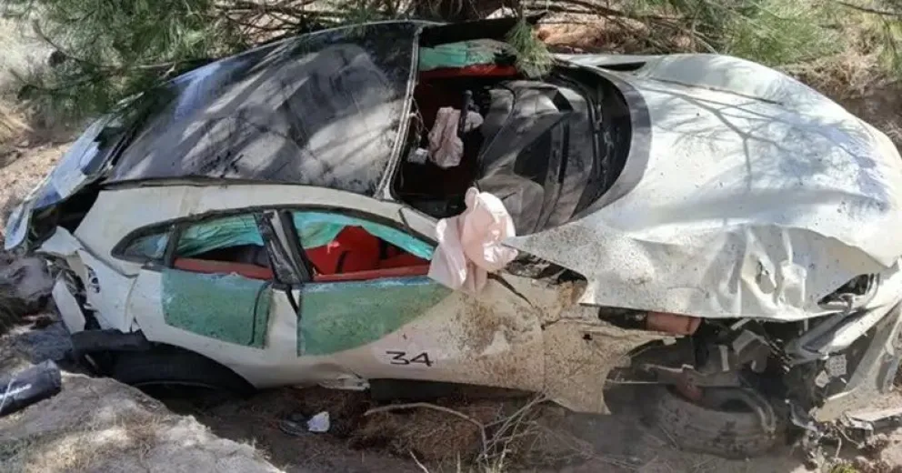 Estado en que quedó el automóvil accidentado. 