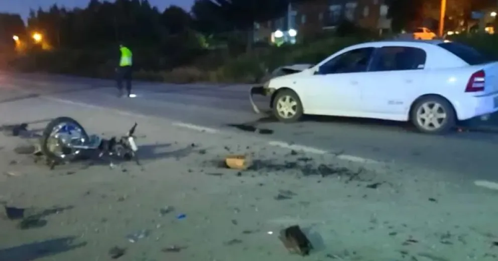 Momento del accidente. Imagen La Angostura Digital.