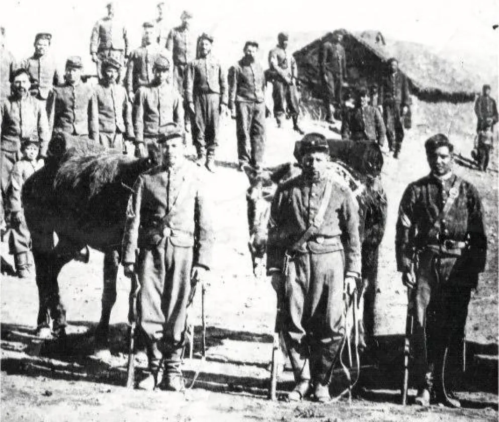 Aunque en Codihue (actual Neuquén), tropas que participaron de la Campaña al Desierto.