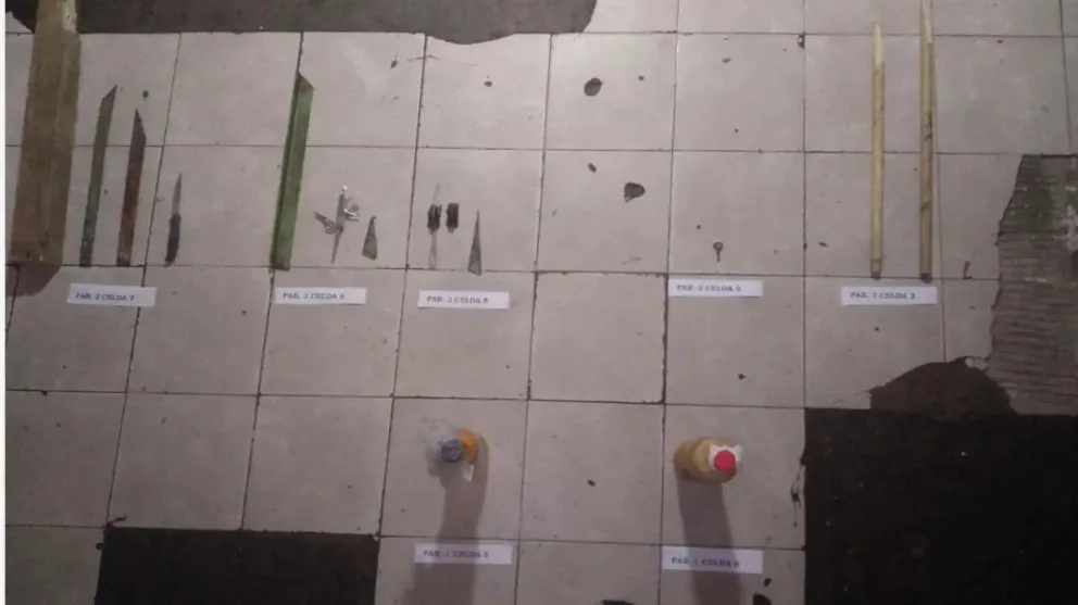 La acción del Servicio Penitenciario Provincial, bajo las órdenes del Ministro Jara.