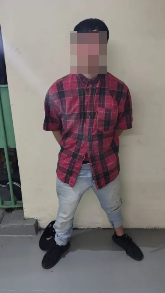 El hombre fue detenido en calle Mitre.