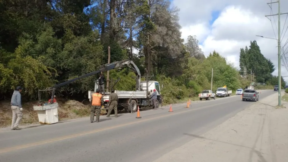 Hasta las 13 hs. estan estimados los trabajos en Avenida Pioneros. 