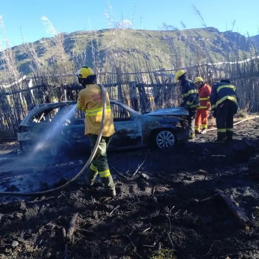 Integrantes de instituciones, combatieron el fuego de manera articulada. Fotos gentileza del jefe de Cuadrilla ICE Centro, Gustavo Pacheco.