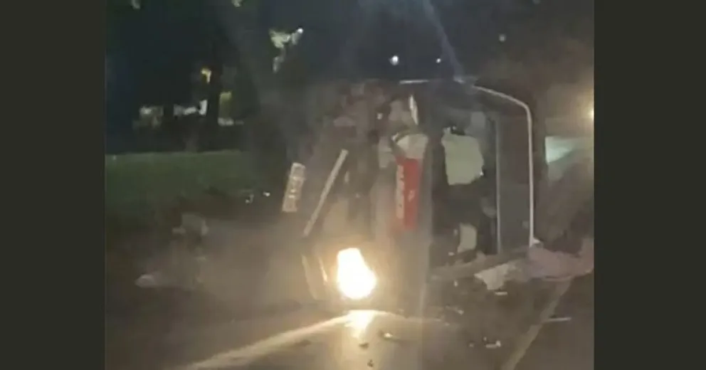 El estado de uno de los vehículos involucrados.