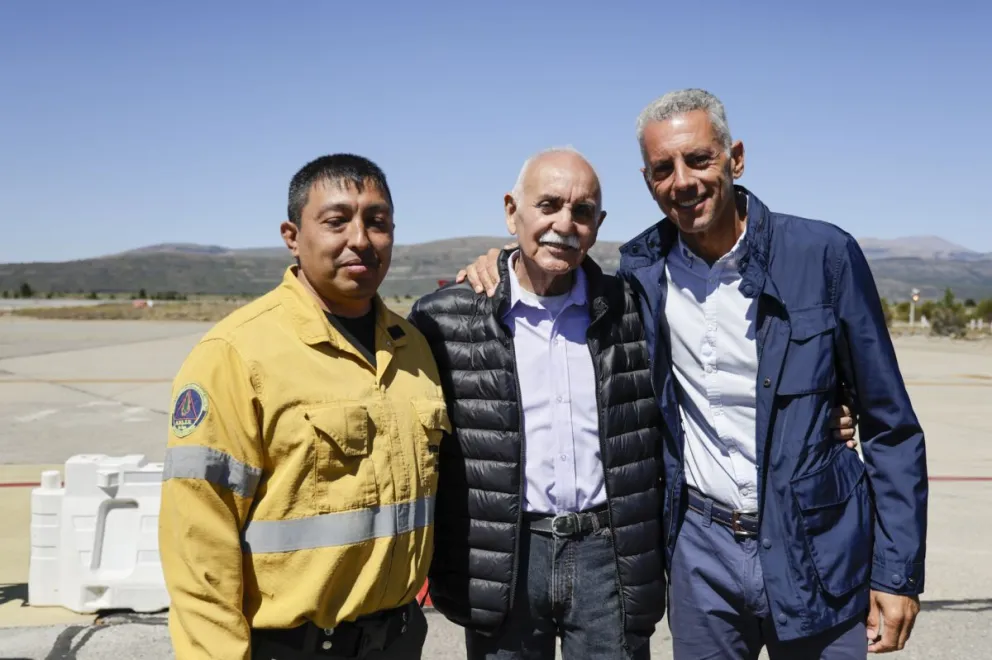 Orlando Báez, Roberto Molina y el ministro Carlos Banacloy. Fotos: Eugenia Neme 