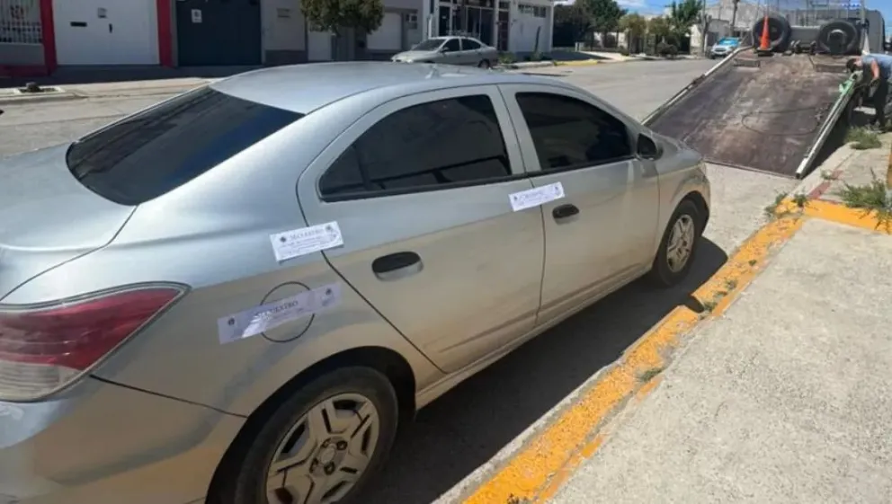 El automóvil secuestrado proveniente de nuestra ciudad / Foto LU17