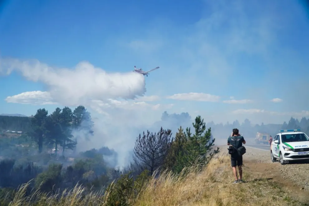 Podría haber sido muy grave el avance del fuego. Foto de Facundo Pardo.