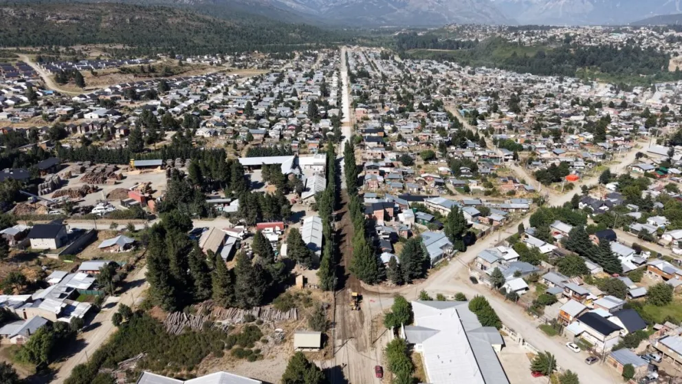Ya se completaron once cuadras. Foto Municipalidad de Bariloche.