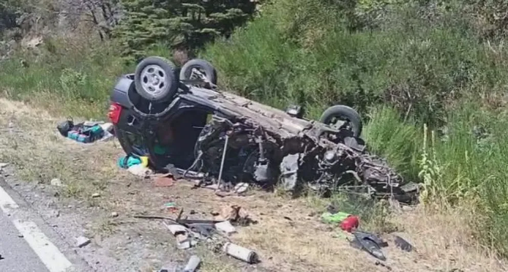 Impactante accidente en la Ruta 40, entre lago Gutiérrez y Villa Mascardi. 