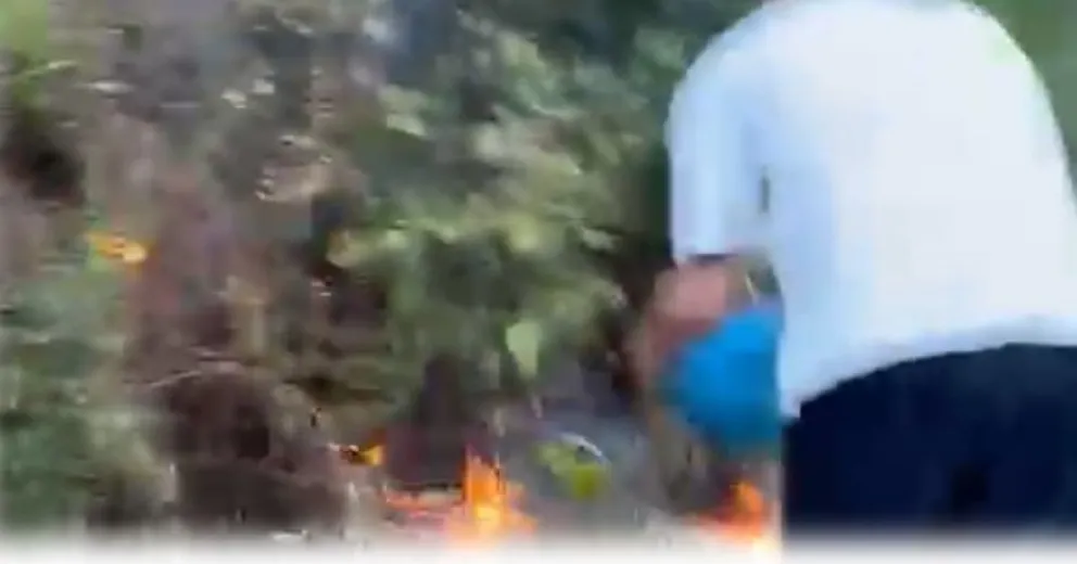 Aunque reparado, el cable, de más de 100 metros de longitud y 2,5 milímetros de diámetro, continúa expuesto sobre los pastizales.